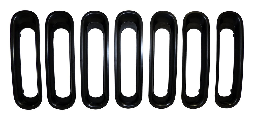 Black Grille Insert Set (Snap-In, Plastic) for 2007-2018 JK Wrangler RT Off Road