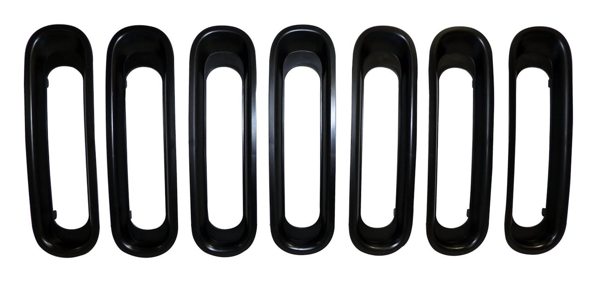 Black Grille Insert Set (Snap-In, Plastic) for 2007-2018 JK Wrangler RT Off Road