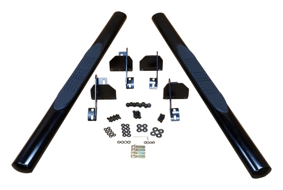 Black Tubular Side Steps for Jeep JK Wranglers w/ 2-Doors RT Off Road