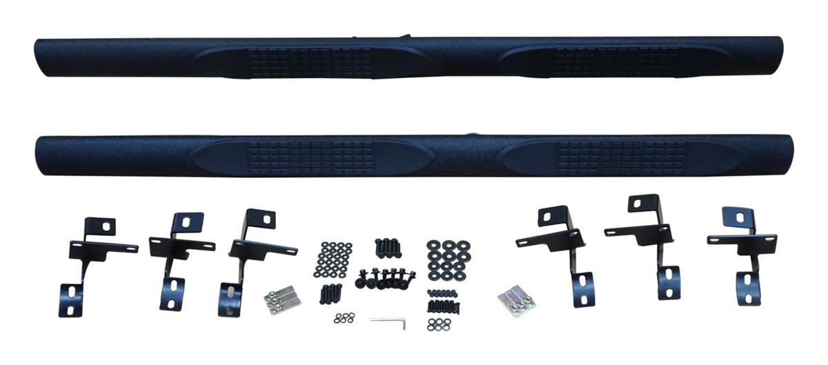 SIDE STEPS WITH TEXTURED POWDER COAT FINISH for 4 Door Jeep JK Wrangler RT Off Road