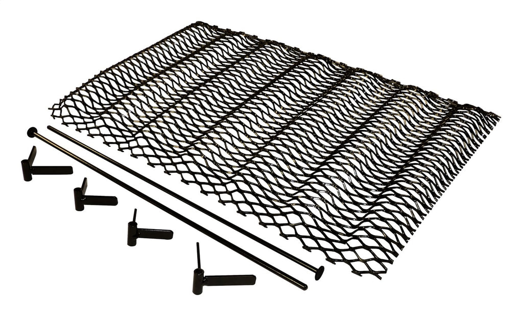 Grille Insert 1997-2006 TJ Wrangler 1 Piece Gloss Black Powder Coat Formed Steel Mounts Behind The OE Grille RT Off Road