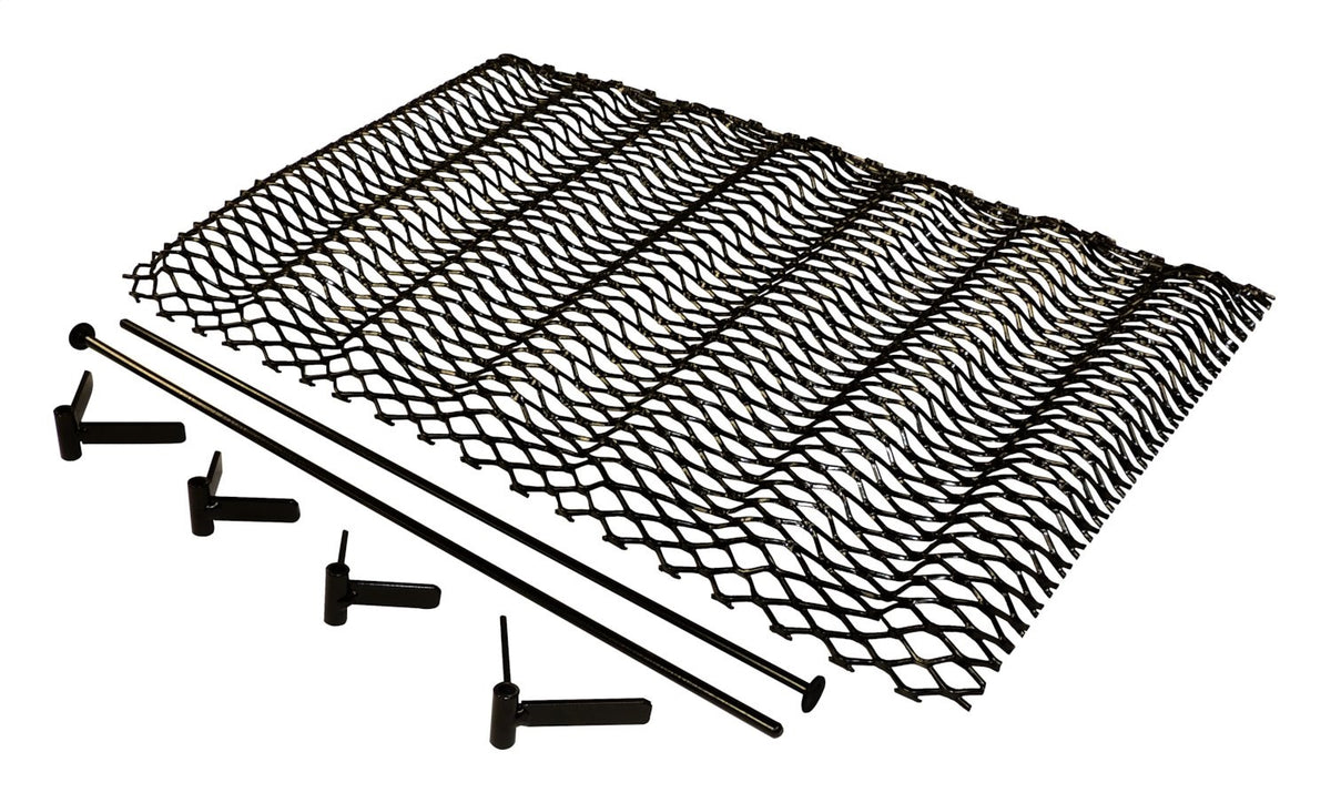Grille Insert 1997-2006 TJ Wrangler 1 Piece Gloss Black Powder Coat Formed Steel Mounts Behind The OE Grille RT Off Road