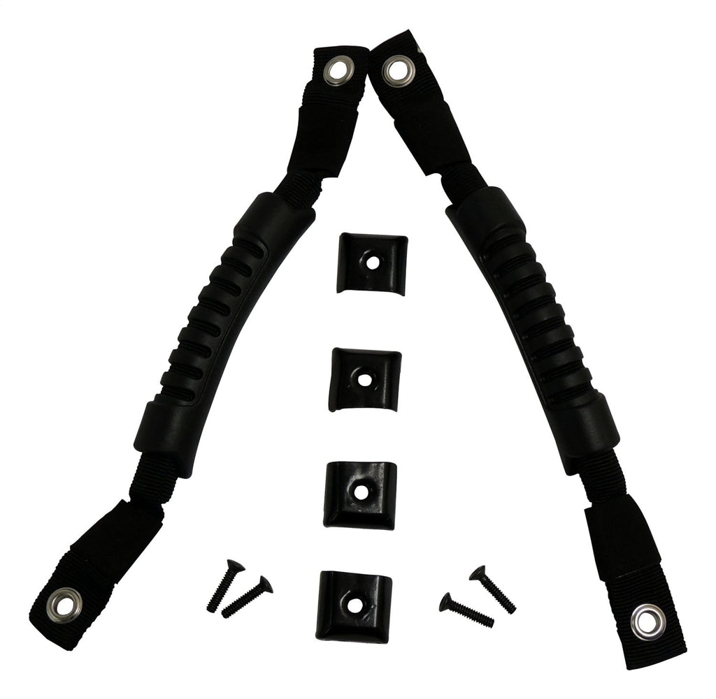 Door Handle Set, Left and Right, Black, Rubber Grips and Hardware RT Off Road