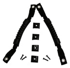 Door Handle Set, Left and Right, Black, Rubber Grips and Hardware RT Off Road