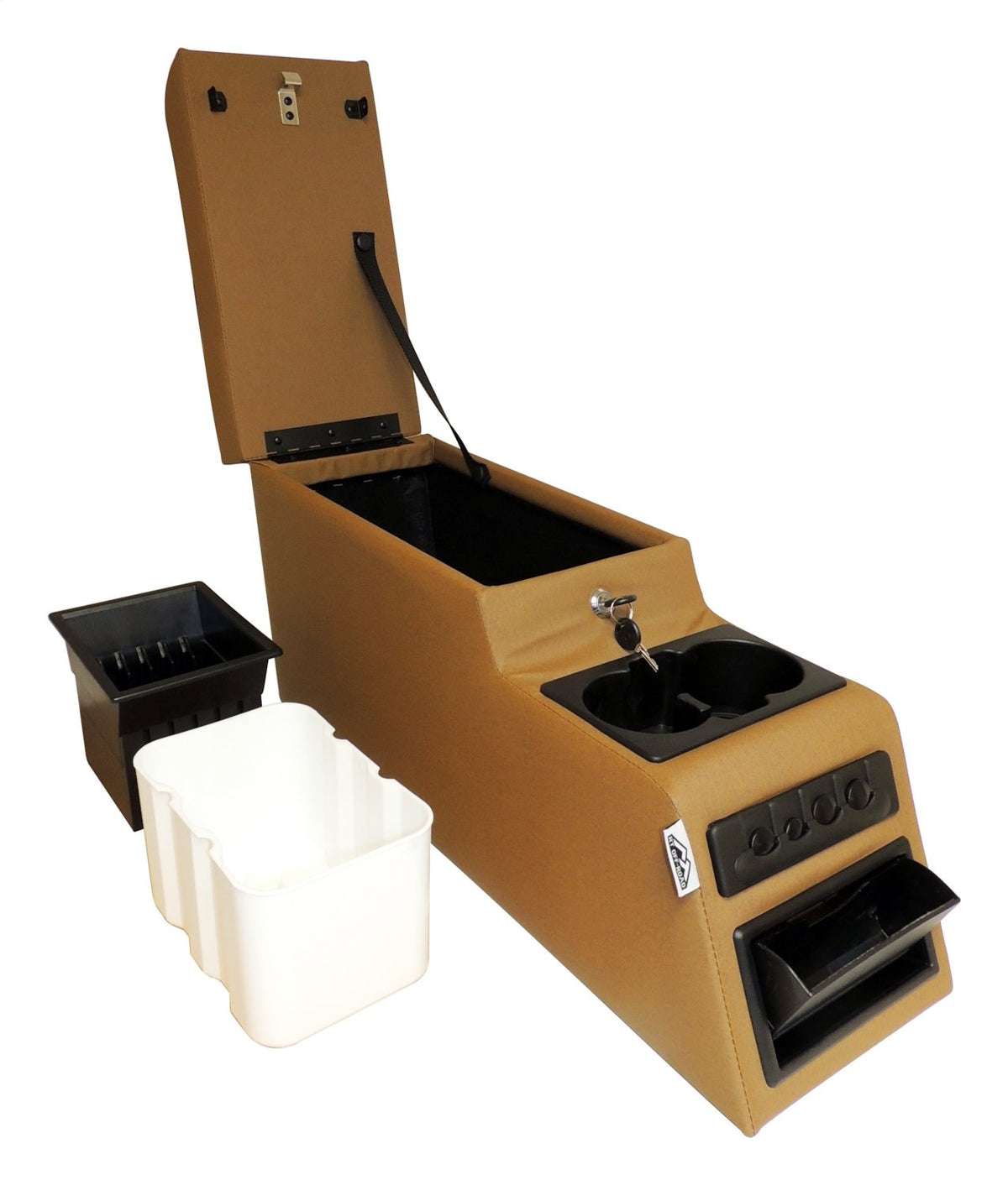 Locking Center Console 1987-1995 YJ Wrangler 4 Cup Holders A Cooler Insert and a Removable Storage Insert Spice RT Off Road