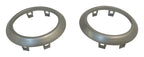 HVAC Vent Accents for Select 07-10 Jeep JK Wrangler Set of 2, Plastic, Silver RT Off Road