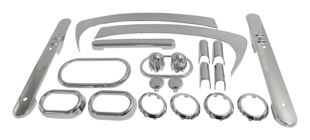 Chrome Finished Plastic Interior Accent Kit for Jeep 07-10 JK Wrangler w/ 2-Dr. RT Off Road
