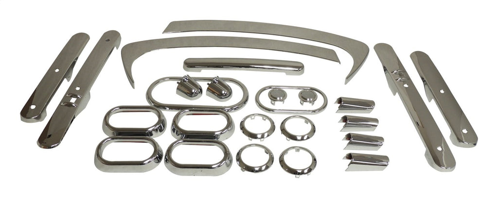 Polished Chrome Plastic Interior Accent Kit for Jeep 07-10 JK Wrangler w/ 4-Dr. RT Off Road