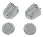 Plastic, Chrome Finish Tweeter Covers for Select 07-10 Jeep JK Wrangler RT Off Road
