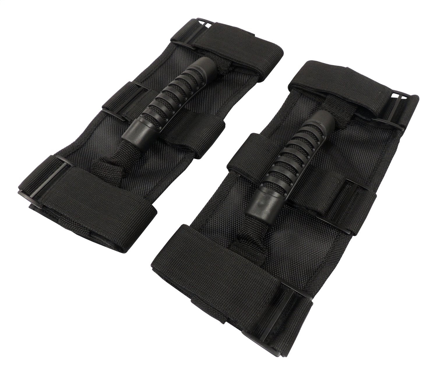 Grab Handle Molded Rubber Grips/Thick Nylon Straps Pair RT Off Road