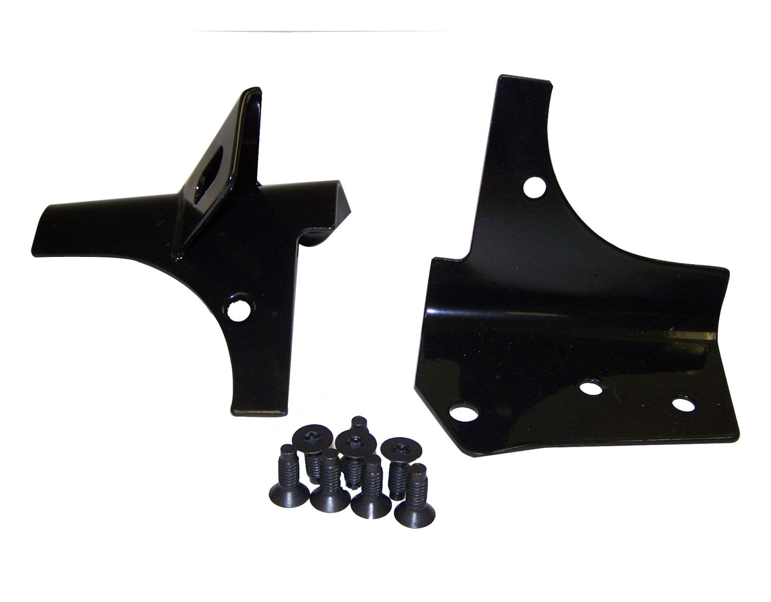 Windshield Light Mount Bracket set, Left & Right Front, Black, w/ Hardware RT Off Road