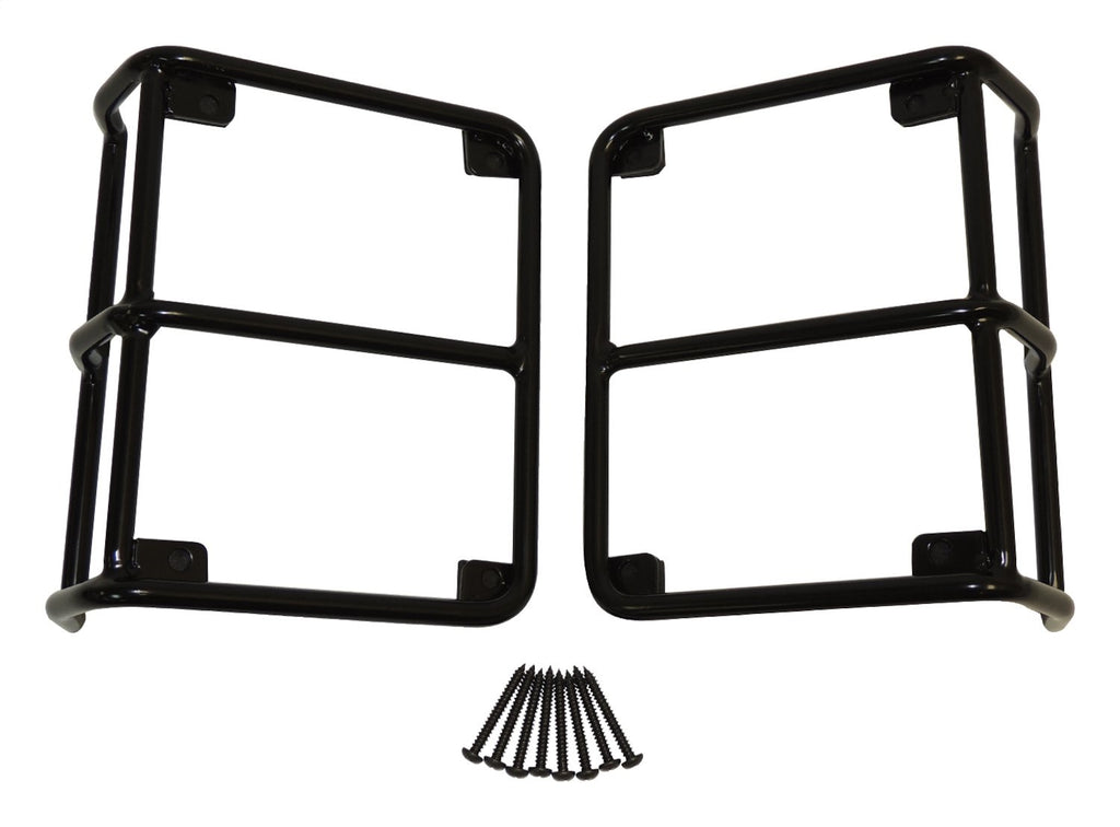 Black Tail Light Guard Set for Jeep JK Wrangler 2007-2018, Includes Hardware RT Off Road