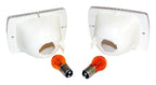 Clear Parking Lamp Set (2) w/ 2 Amber Bulbs for 87-93 Jeep YJ Wrangler RT Off Road