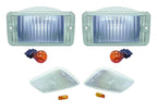 Front Clear Parking & Side Marker Lamp Kit for 97-06 Jeep TJ Wrangler RT Off Road