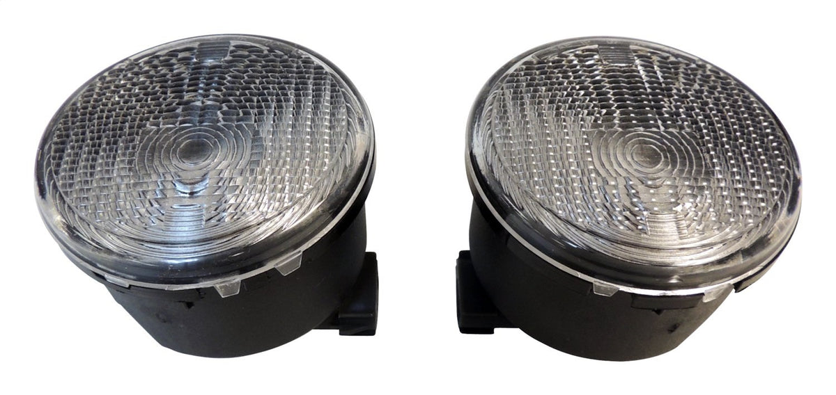 Clear Parking Light Kit w/ Amber Bulbs for 2007-2013 Jeep JK Wrangler L & R RT Off Road