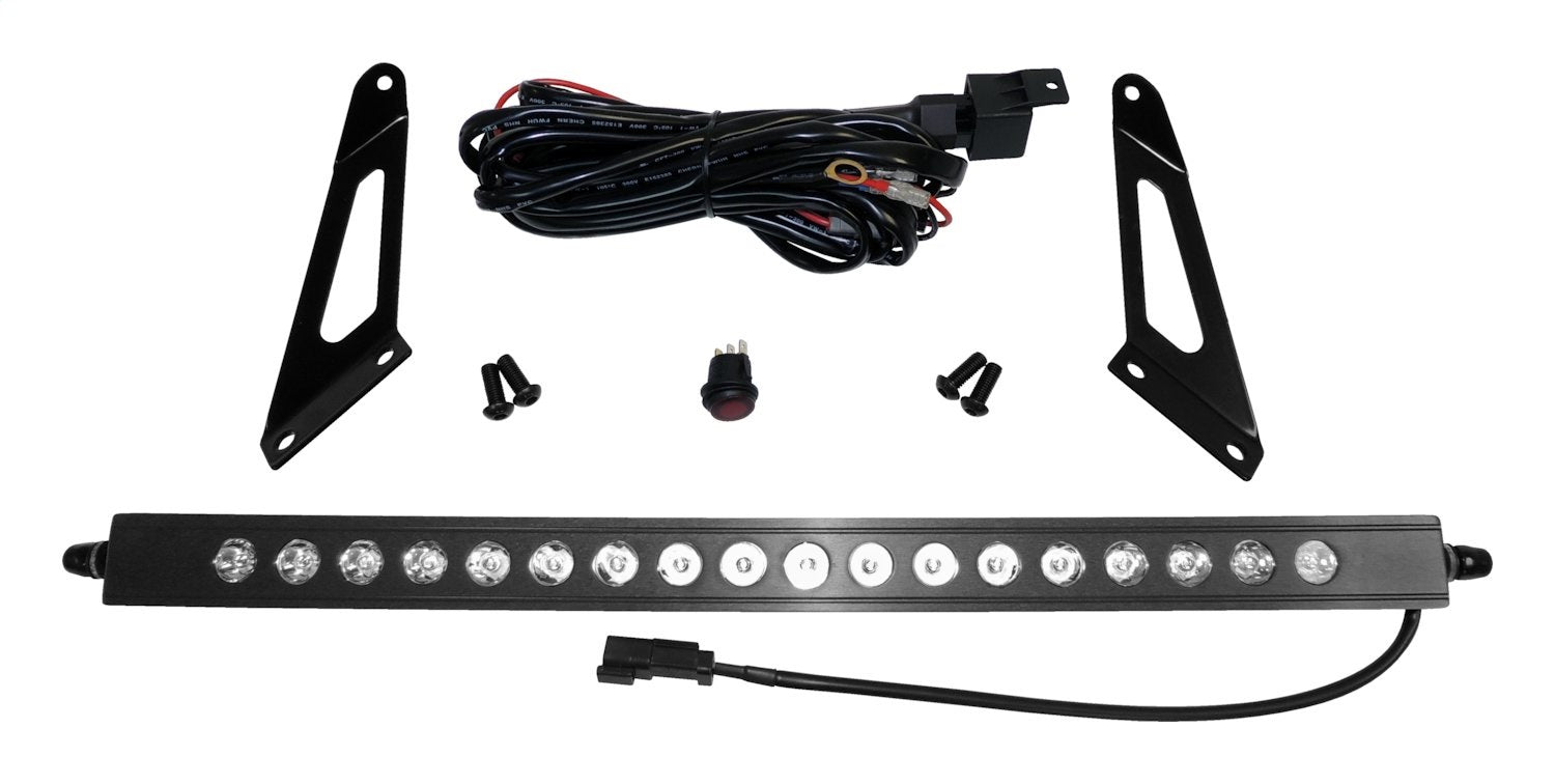 20 inch LED Light Bar With Hood Bracket Kit for 2007-2018 Jeep JK Wrangler RT Off Road