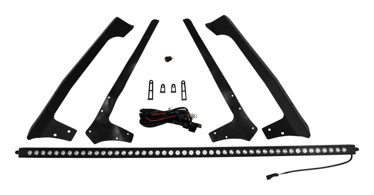 50 inch LED Light Bar With Hood Bracket Kit for 2007-2018 Jeep JK Wrangler RT Off Road