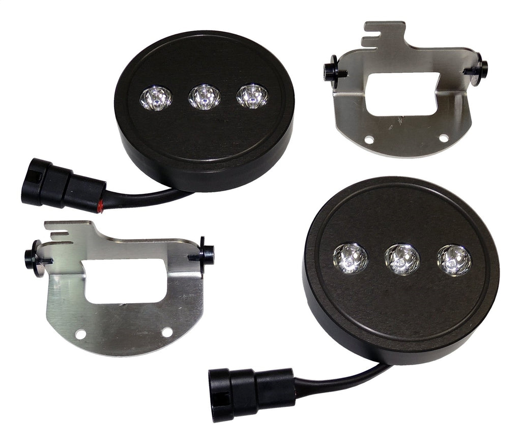 LED Fog Lamp Kit with H10 Connector for 2007-2009 Jeep JK Wrangler Set of 2 RT Off Road