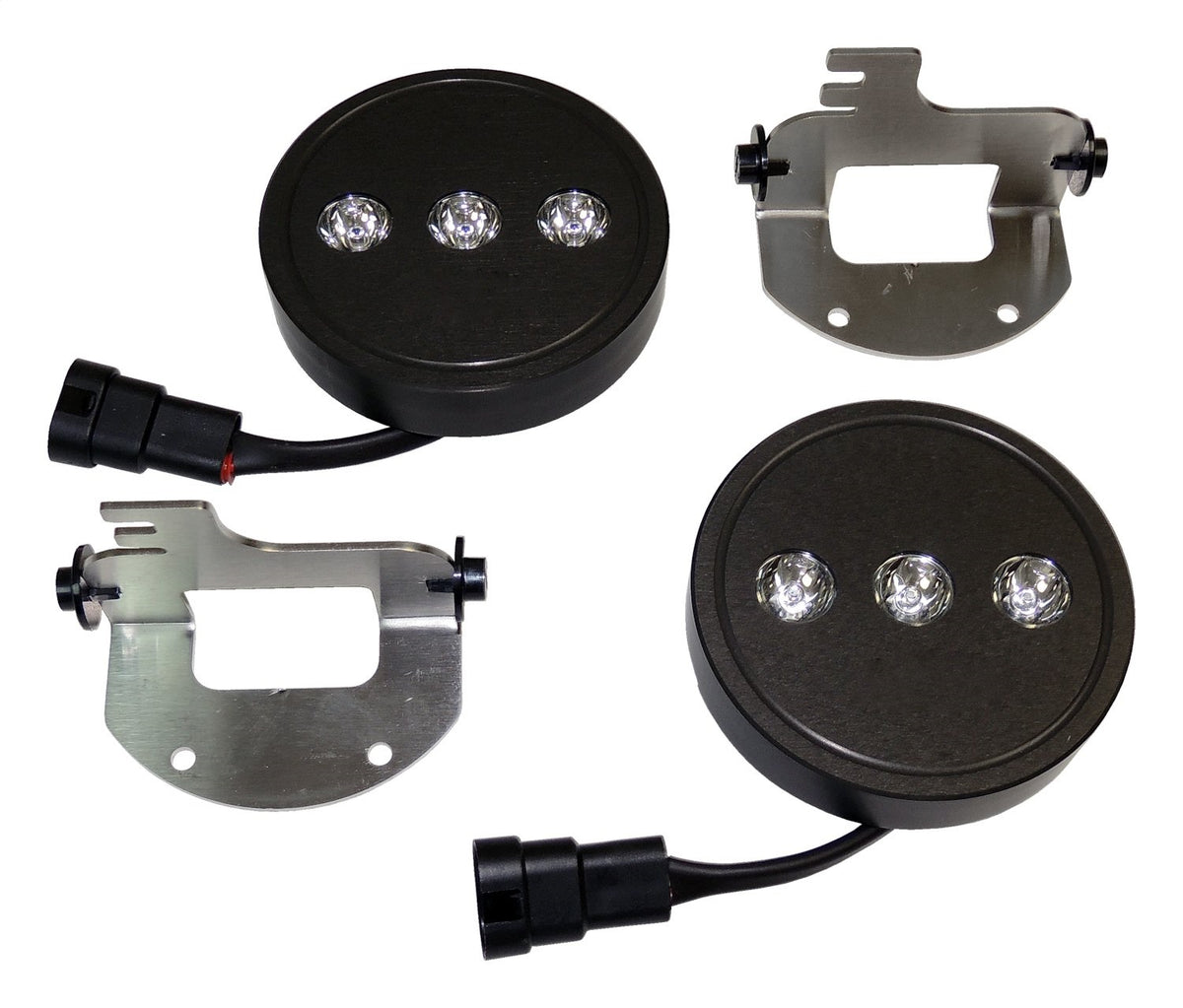 LED Fog Lamp Kit with H10 Connector for 2007-2009 Jeep JK Wrangler Set of 2 RT Off Road