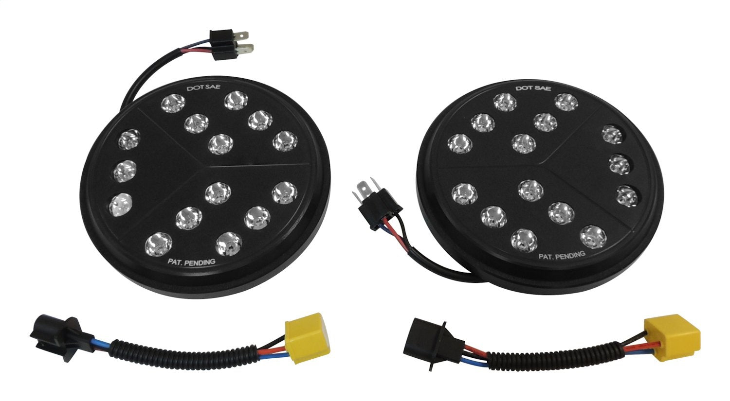 Includes 2 Lights LED Headlamp Kit for 1997-2018 Jeep JK, TJ Wranglers RT Off Road