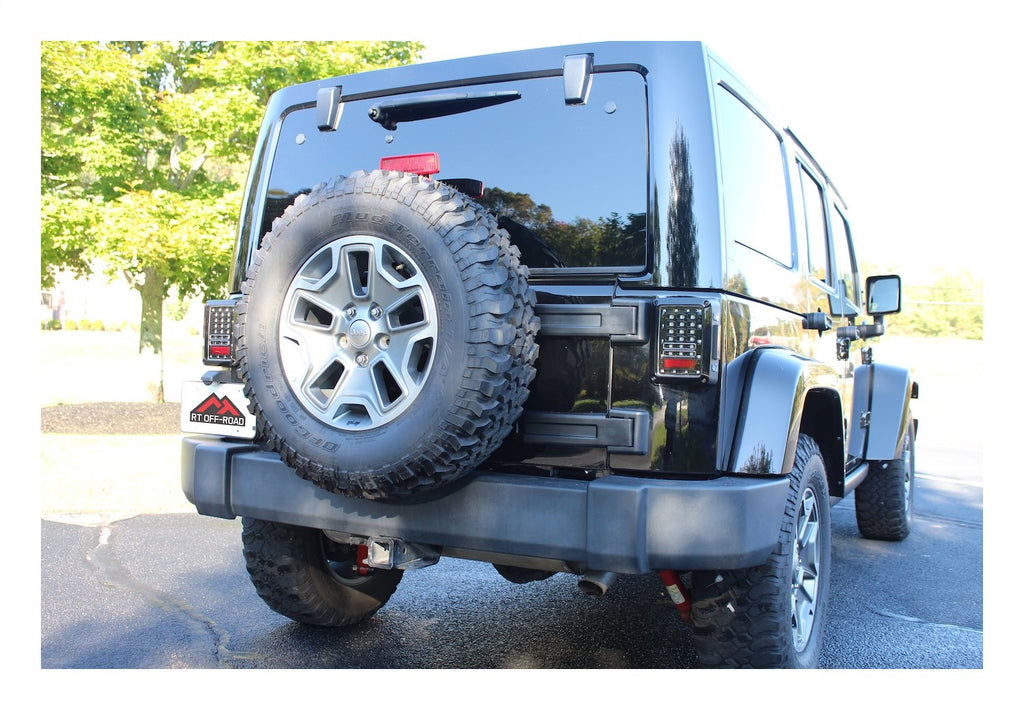 Tail Light Assembly 2007-2018 JK Wrangler Features 36 LEDs Clear Lenses w/Black Bezels Plug And Play Design RT Off Road