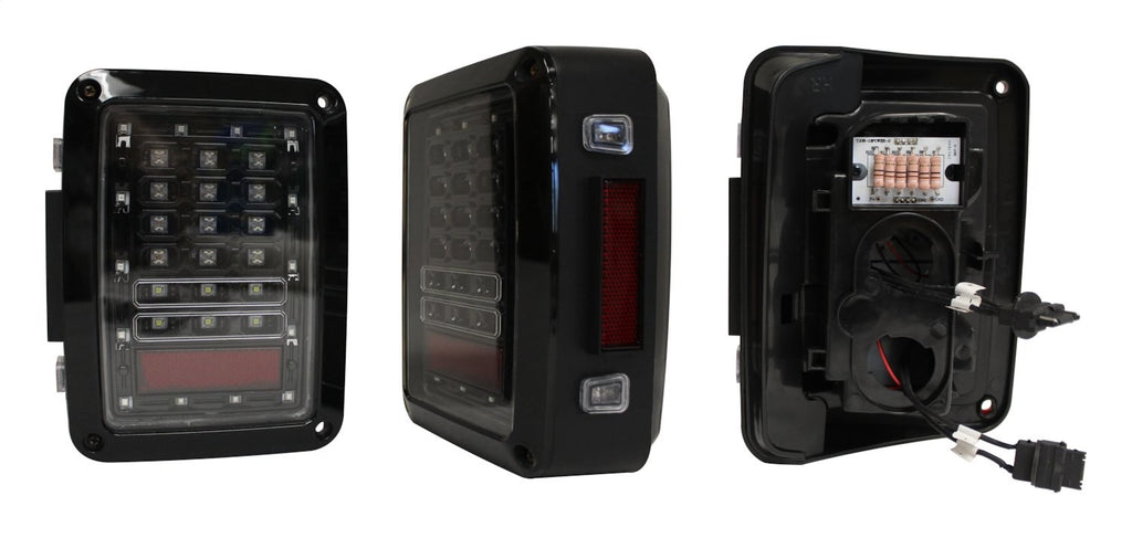 Tail Light Assembly 2007-2018 JK Wrangler Features 36 LEDs Clear Lenses w/Black Bezels Plug And Play Design RT Off Road