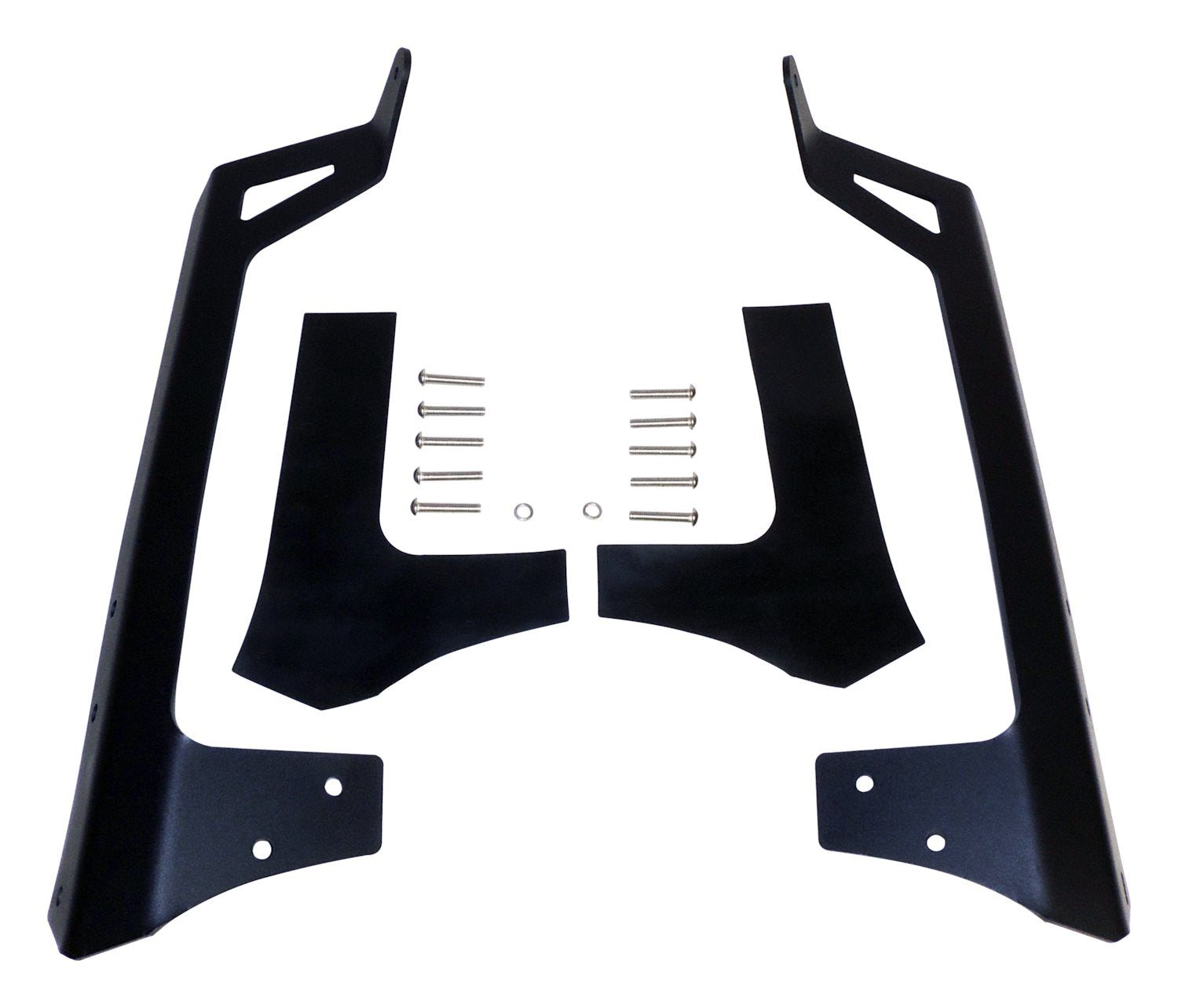 Auxiliary Light Mounting Bracket 2007-2018 Jeep JK Wrangler 2 Brackets/2 Pre-Cut Rubber Isolators/Stainless Steel Mounting Hardware 50 Inch LED Light Bar RT Off Road