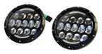 Headlight Conversion Kit 2007-2018 JK Wrangler (Requires RT28098 As Well) 7 Inch LED Black Bezel w/ Polycarbonate Lens & H4 Connector RT Off Road