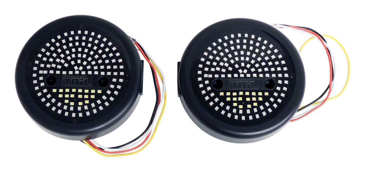 5 inch Round LED Tail Light Kit for Jeep CJ-5, CJ-6, CJ-7, CJ-8 and YJ, TJ Wranglers RT Off Road