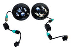 Headlight Conversion Kit 2007-2018 JK Wrangler 2 LED Headlights w/An H4 Connector/2 Canbus Modules/2 H4 To H13 Adapters 40W 12V RT Off Road