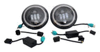Headlight Conversion Kit 2007-2018 JK Wrangler w/ LED Halo Rings 2 LED Headlights with an H4 Connector 2 Canbus Modules 2 H4 to H13 Adapters RT Off Road