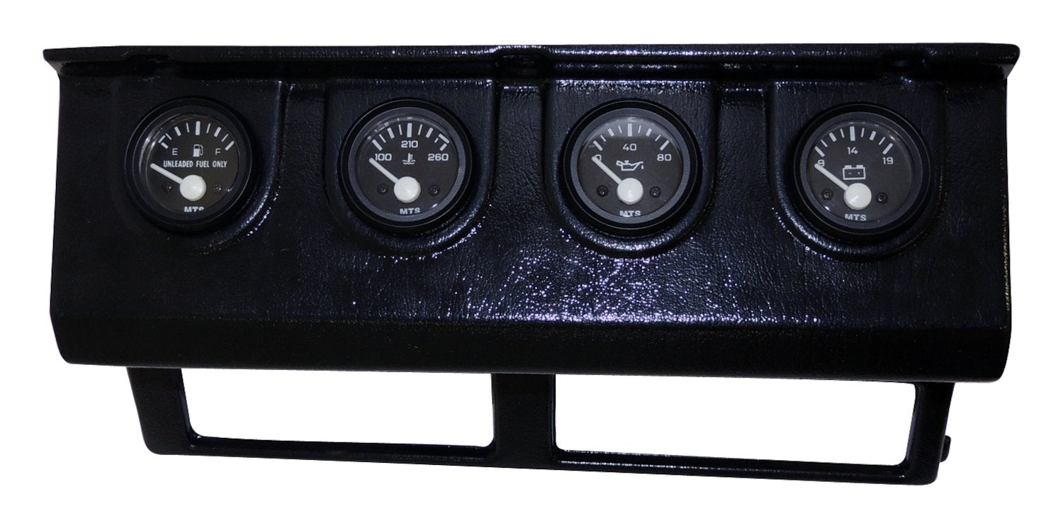 BLACK GAUGE PANEL W/ 4 BLACK-FACED GAUGES & WIRING for 1993-1995 yJ wRANGLER RT Off Road