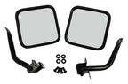 Gloss Black Mirror Kit for 1976-1995 Jeep CJ-5, CJ-7, CJ-8, & YJ Wrangler RT Off Road