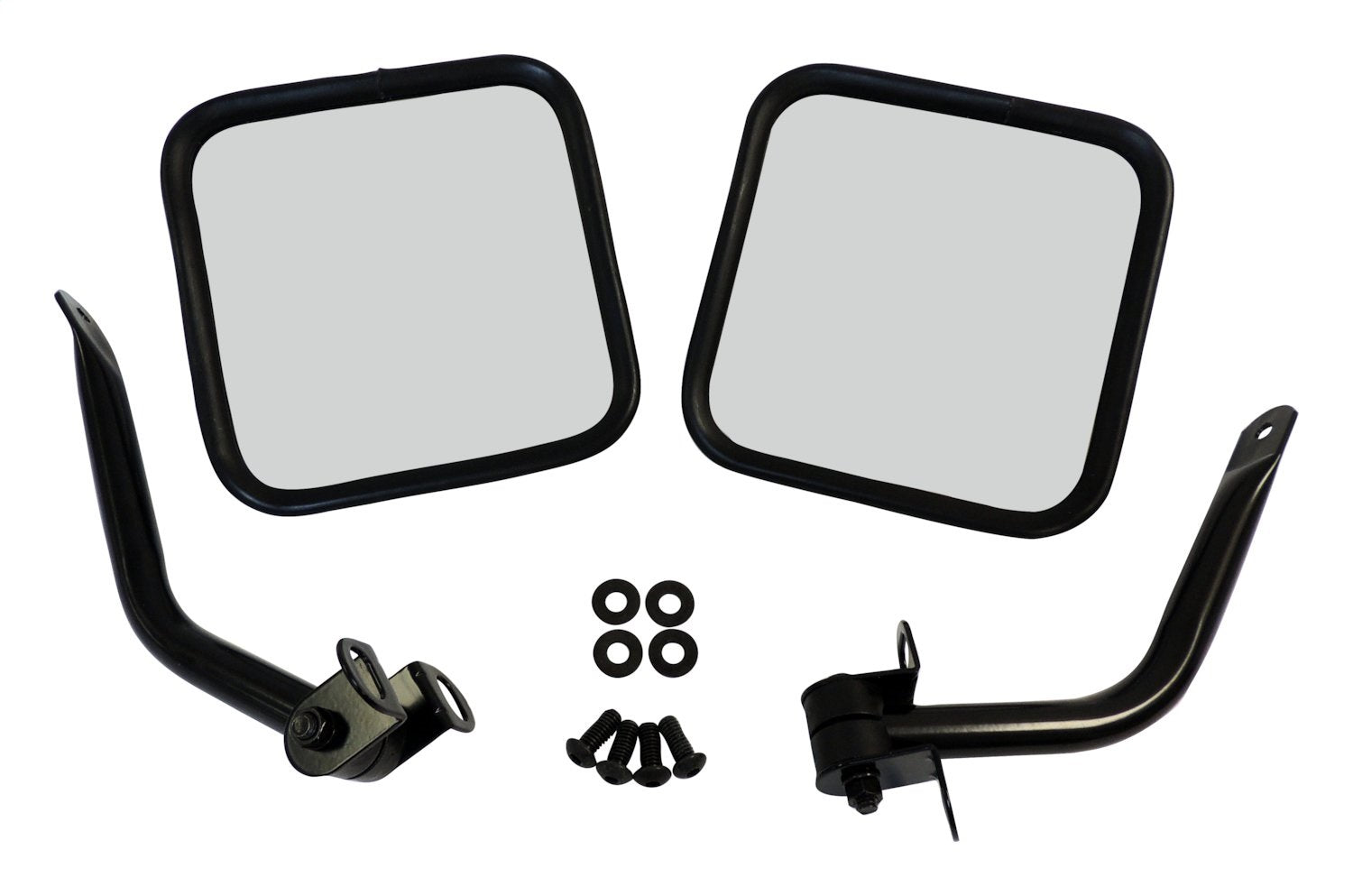 Gloss Black Mirror Kit for 1976-1995 Jeep CJ-5, CJ-7, CJ-8, & YJ Wrangler RT Off Road