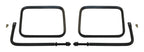 Left & Right Black Textured Trail Mirror Set for 76-18 Jeep CJs, YJ, TJ, JK, JL RT Off Road