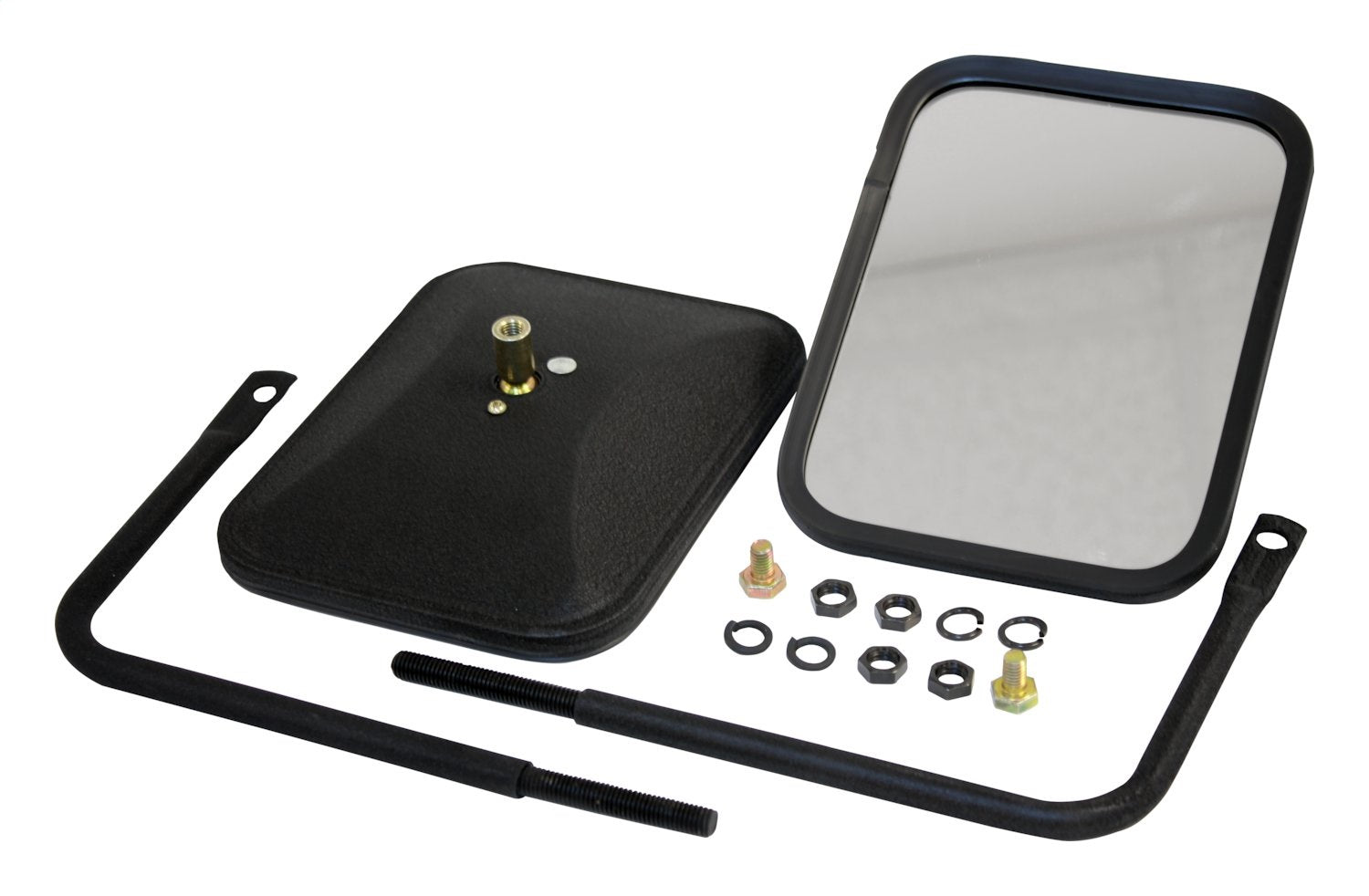 Left & Right Black Textured Trail Mirror Set for 76-18 Jeep CJs, YJ, TJ, JK, JL RT Off Road