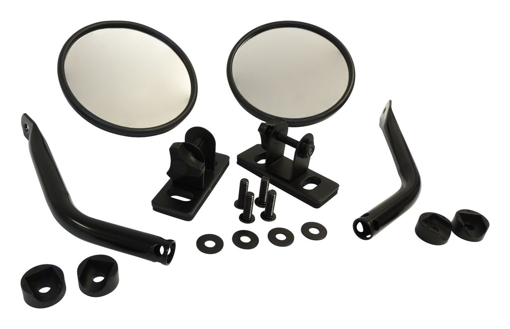 Quick Release Mirror Set w/ Relocation Brackets for Jeep JK, TJ, YJ, CJ-7, CJ-8 RT Off Road