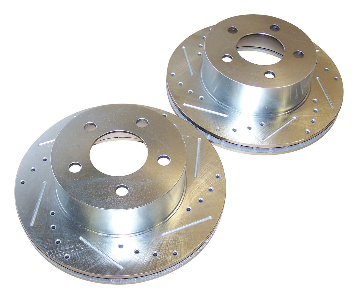 Disc Brake Rotor 1997-1999 TJ Wrangler w/2-Piece Composite Rotor High Performance Cross Drilled And Slotted RT Off Road