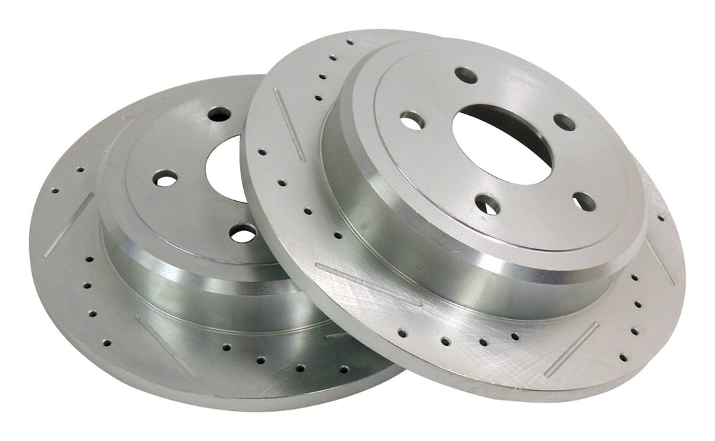Performance Rear Cross Drilled & Slotted Rotor Set for Jeep WK, XK w/o SR8 Pkg RT Off Road