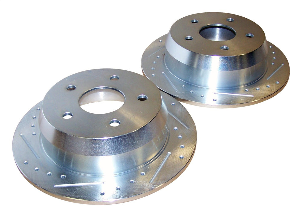 Disc Brake Rotor 2001-2004 WG (Europe) Grand Cherokee Drilled And Slotted Black RT Off Road