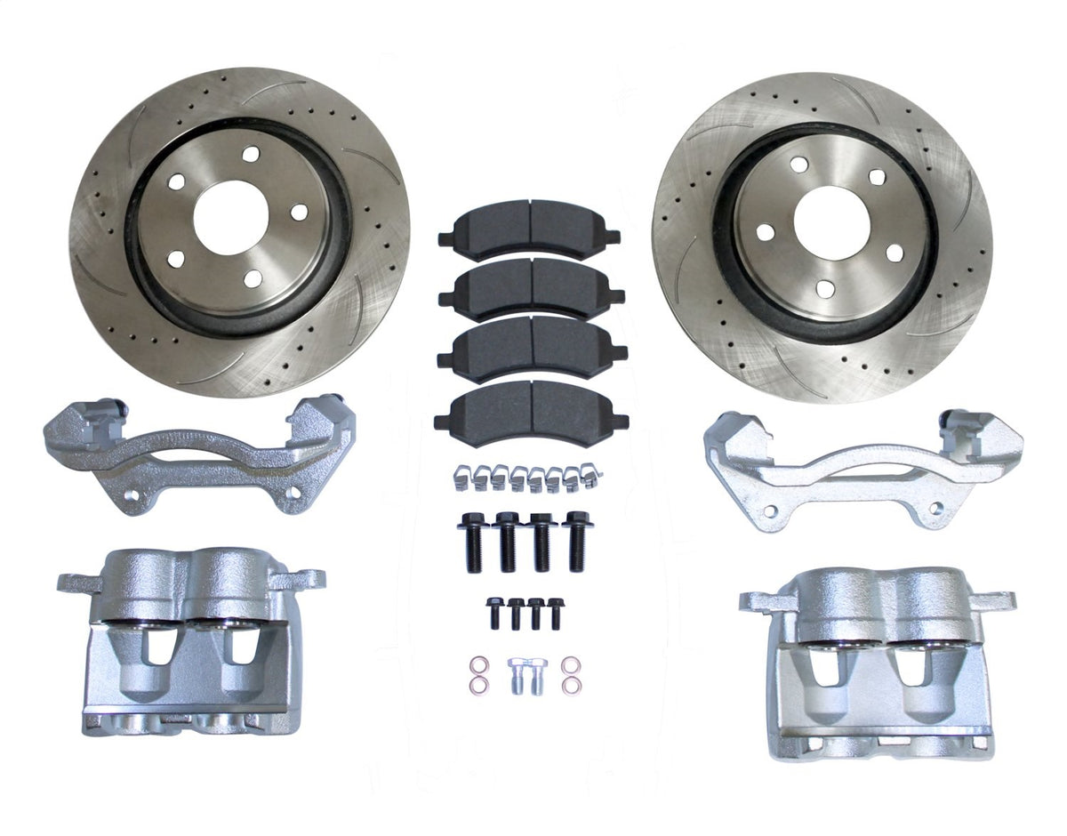 Front Big Brake Kit w/ 13 inch Drilled & Slotted Rotors for 07-18 Jeep JK Wranglers RT Off Road