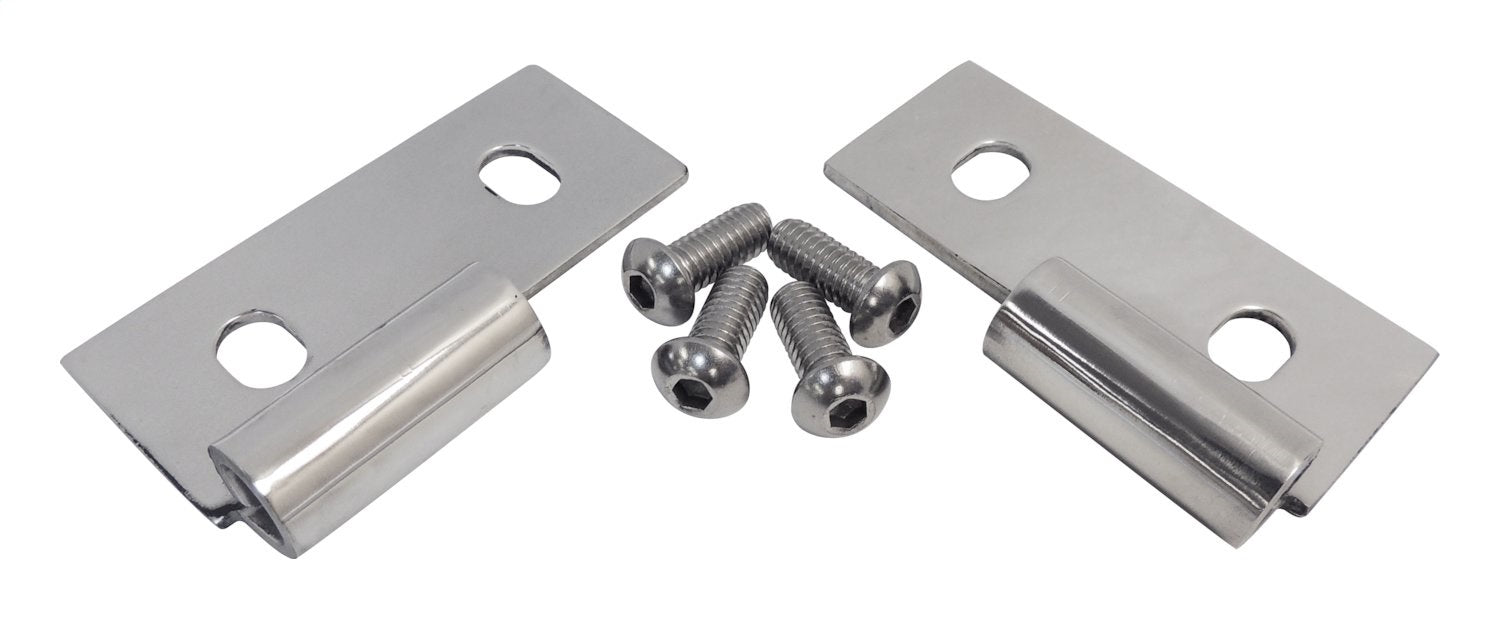Stainless Lower Body Side Door Hinge Bracket Set for 55-06 Jeep CJs, YJ, TJ RT Off Road