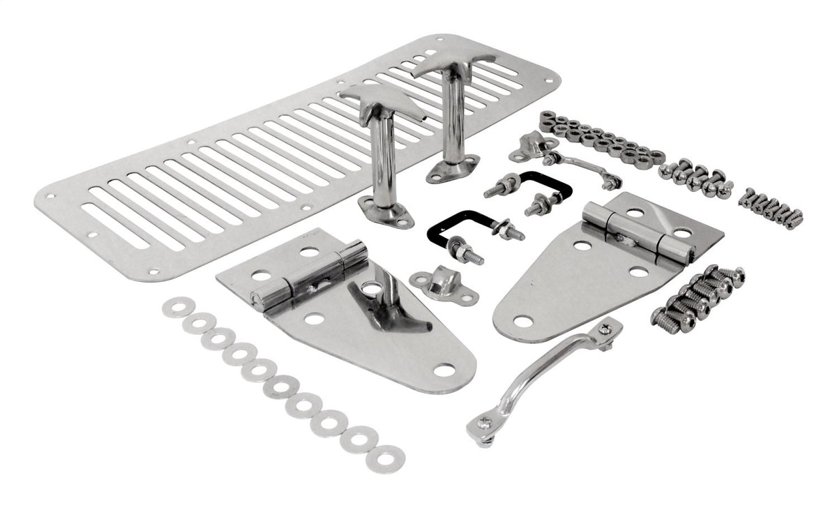 Stainless Hood Set for 78-95 Jeep CJ-5, CJ-7, CJ-8, YJ Wrangler RT Off Road
