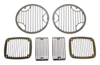 Headlight / Tail Light Guard Set 1997-2006 TJ Wrangler Headlamp/Tail Lamp/Turn Signal Guards Billet Stainless Steel RT Off Road
