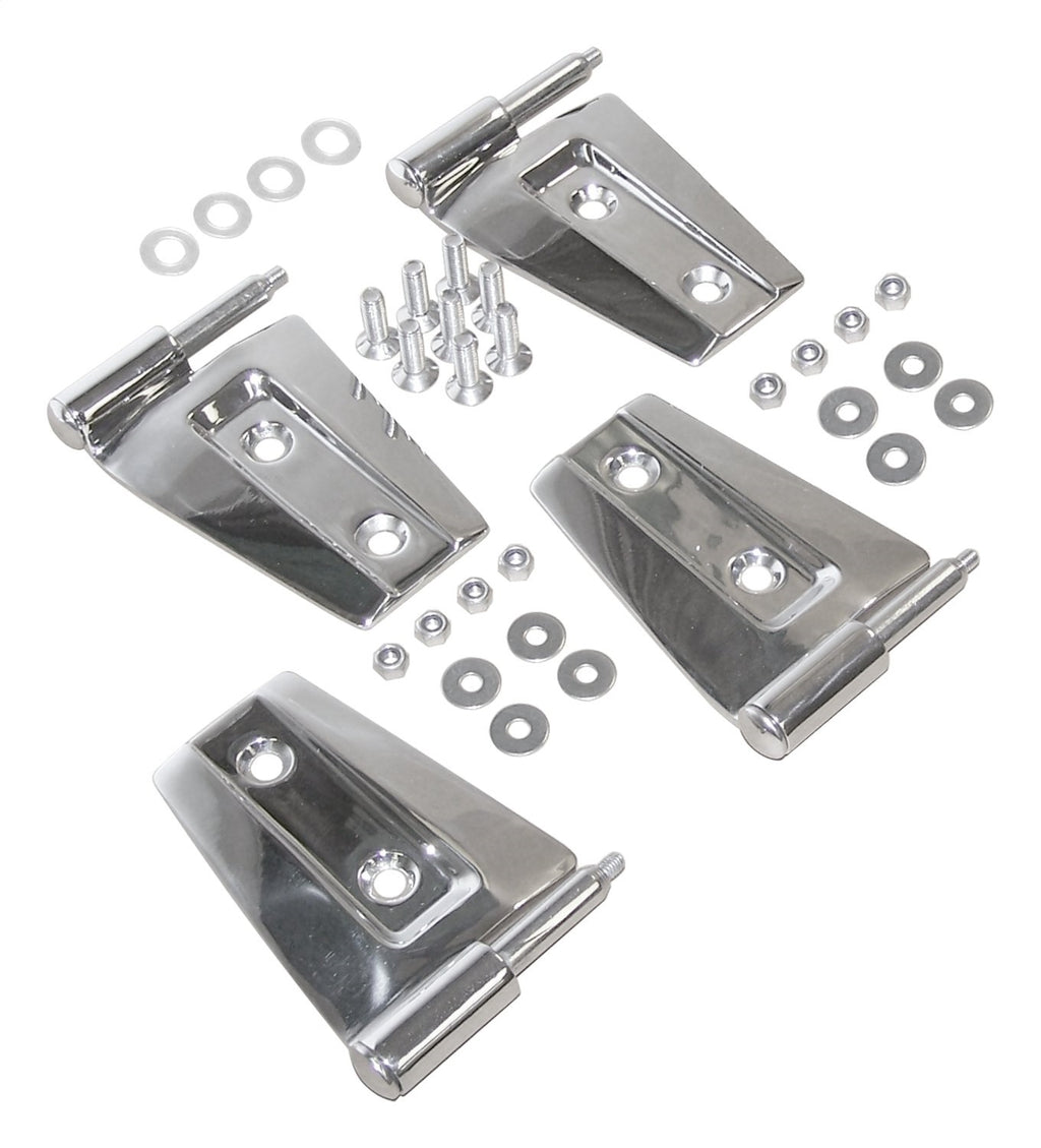 Includes 4 (Body Side) Stainless Steel Door Hinge Kit For 2-Door JK Wrangler RT Off Road