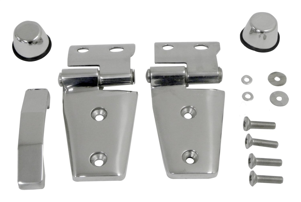 Left & Right Stainless Steel Hood Kit for 2007-2018 JK Wrangler RT Off Road