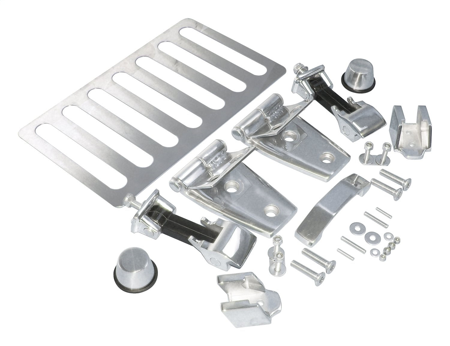 7-Piece Chrome Plastic Grille Inserts Stainless for 2007-201 JK Wrangler Snap-In Pieces RT Off Road