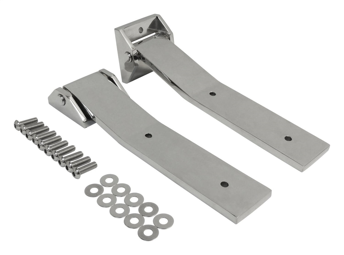 Stainless Tailgate Hinge Set, Upper & Lower for Jeep 2007-2018 JK Wrangler RT Off Road