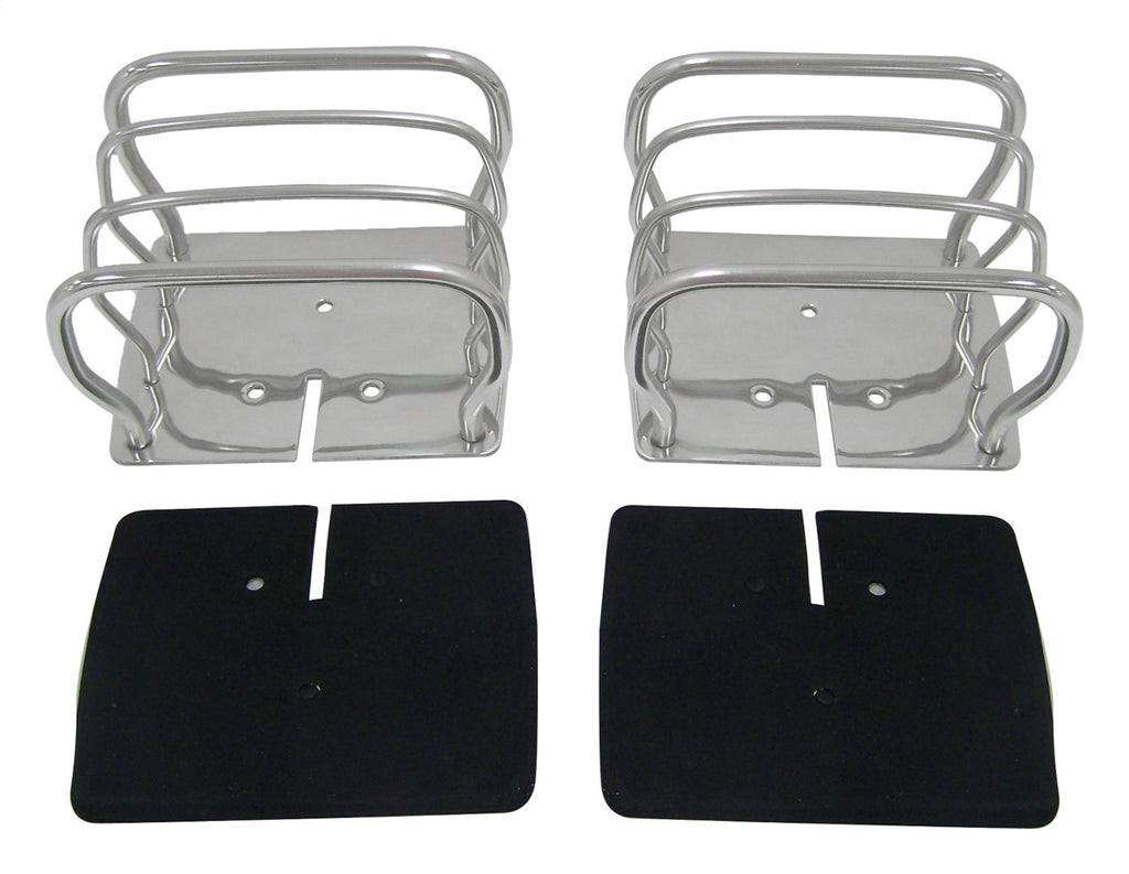 L,R Stainless Steel Euro Tail Lamp Guards for 76-86 CJ-7, CJ-8, YJ, TJ Wrnglrs RT Off Road