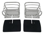 L,R Stainless Steel Euro Tail Lamp Guards for 76-86 CJ-7, CJ-8, YJ, TJ Wrnglrs RT Off Road